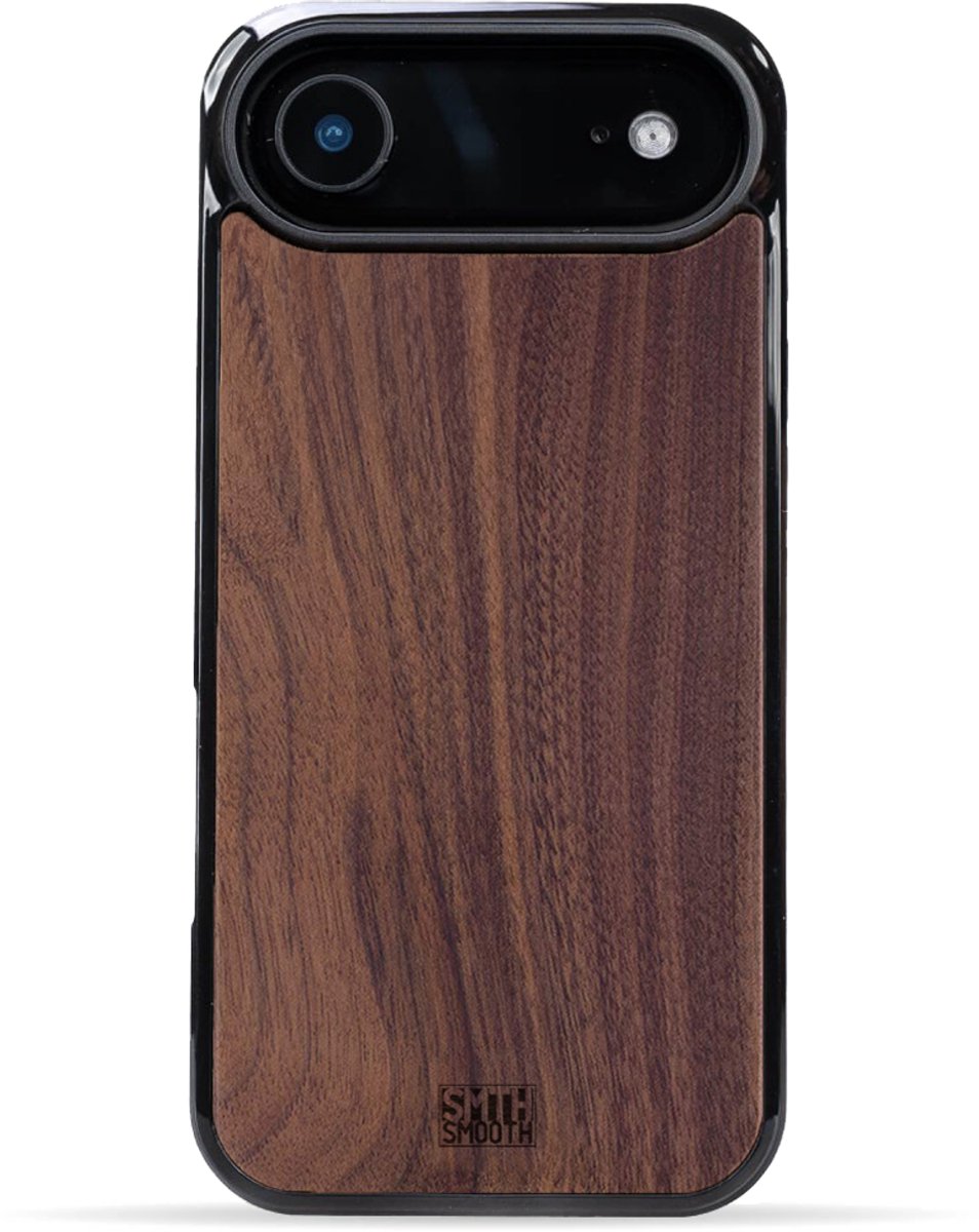 SMOOTH houten iPhone Air hoesje - WALNOOT - stijlvol en beschermend - gemaakt van echt hout en TPU - ecologisch en duurzaam - MagSafe compatibel