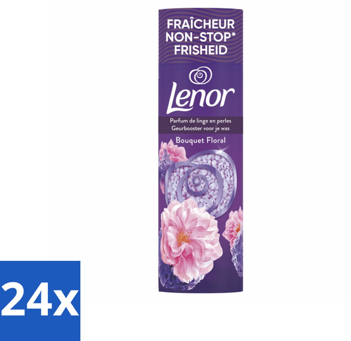 24 x Lenor - Geurbooster - Bloemen Boeket - Non-Stop Frisheid - 19 Wasbeurten - Lenor Geurbooster - Geur - Wasgeur - Wasverzachter - Bloemengeur