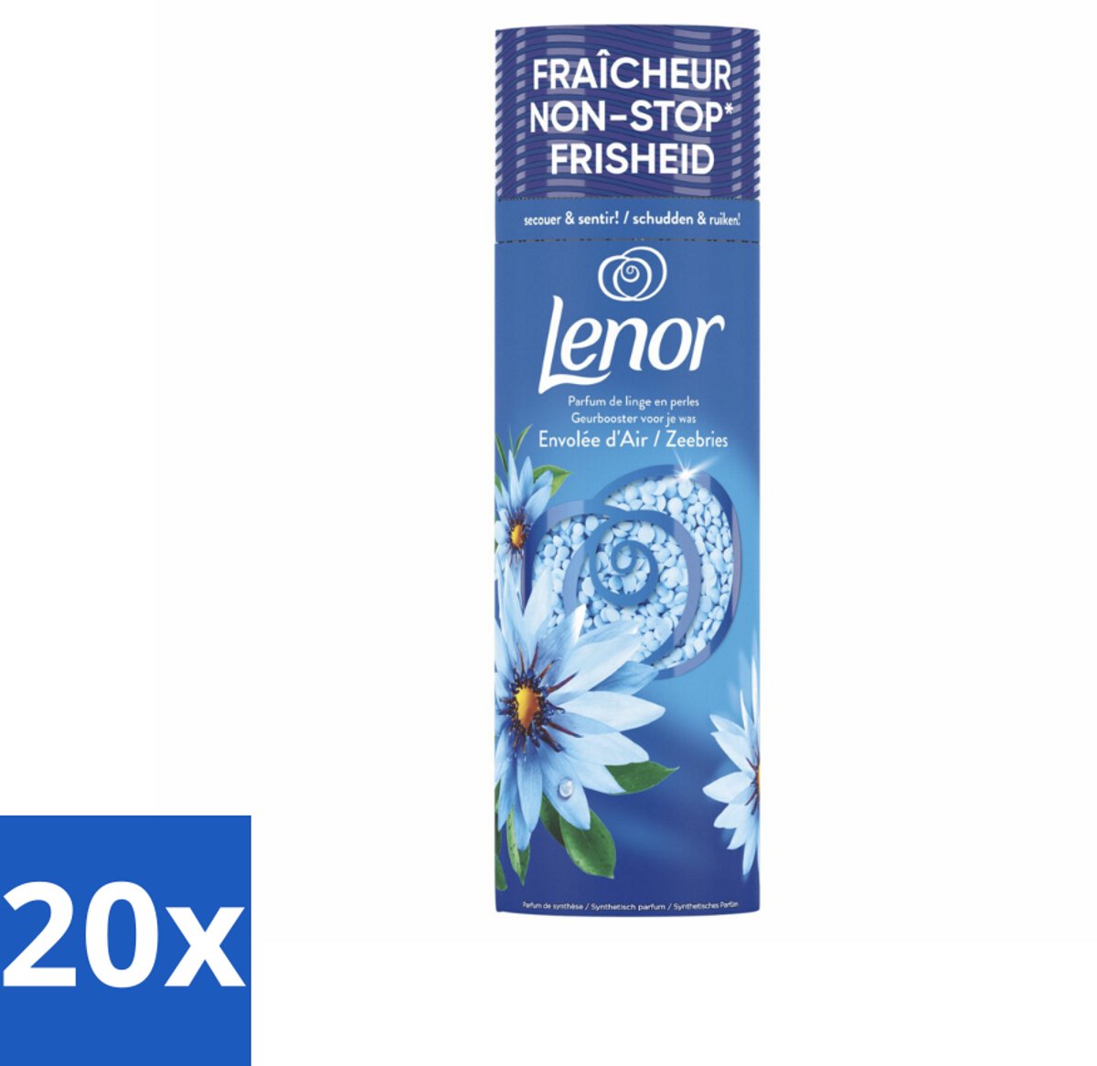 20 x Lenor - Geurbooster - Zeebries - Non-Stop Frisheid - 19 Wasbeurten - Zeebries Geurbooster - Geur In Was - Frisheid In Kast - Geur Op Maat - Wasgeur