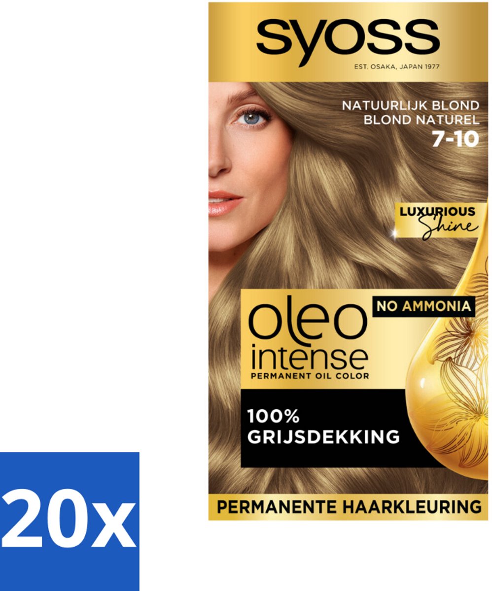 Syoss Oleo Intense - Haarverf - 7-10 - Natuurlijk Blond - 115ml x 20