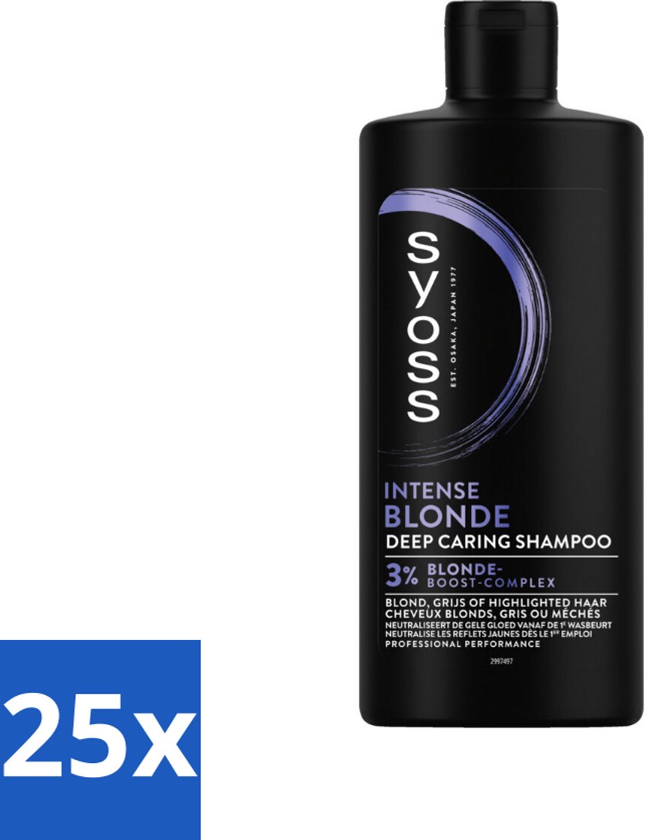 25 x SYOSS - Blonde - Shampoo - Langdurige Styling - 440ml - Blonde Shampoo - Blonde Haar - Kleurboost Shampoo - Gele Tint Neutraliseren - Salonwaardige Shampoo