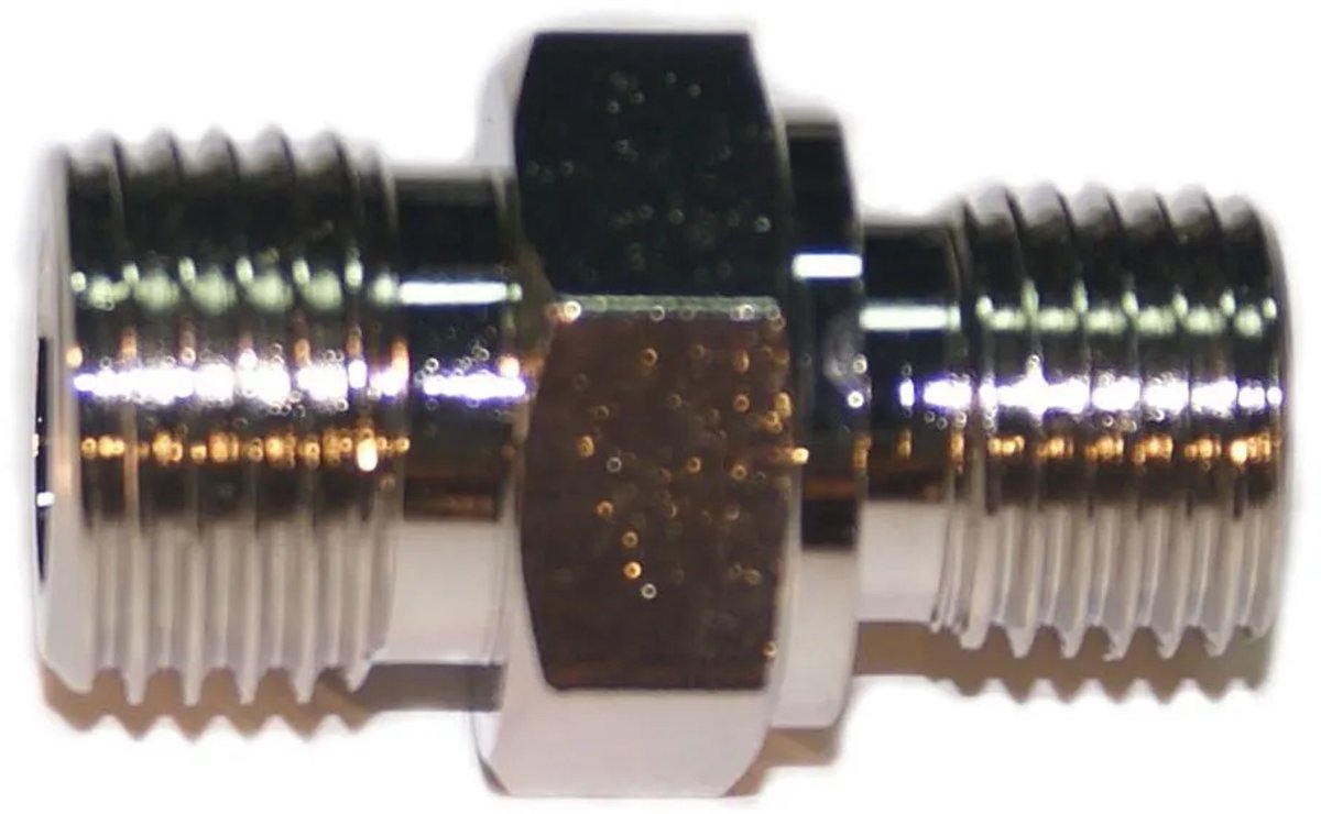 Metalsub Steel Lw Hose To 1/4 Bsp Mannelijke Adapter Zilver