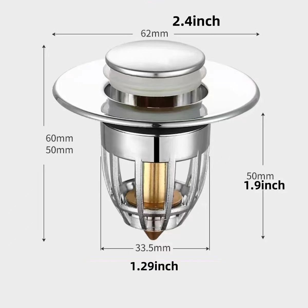 Gootsteenfilter - Afvoerplug - Gootsteenplug - Afvoerplug - Gootsteenplug - Gootsteenafvoerplug - Koperen kern