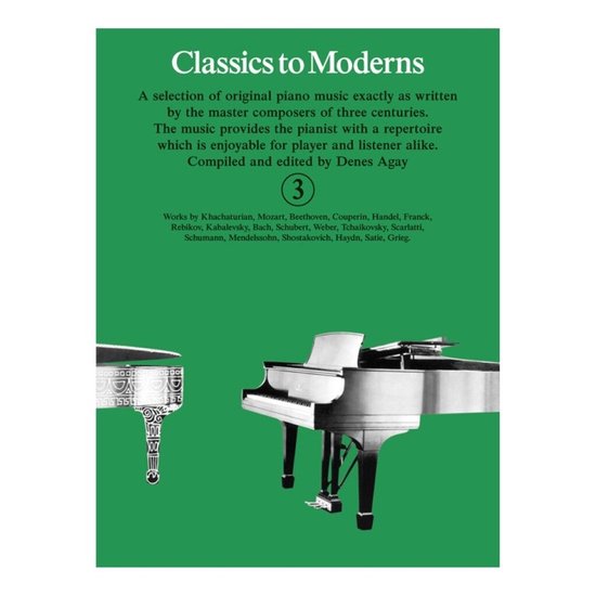 Yorktown Music Press Classics To Moderns 3 recueil de chansons pour piano