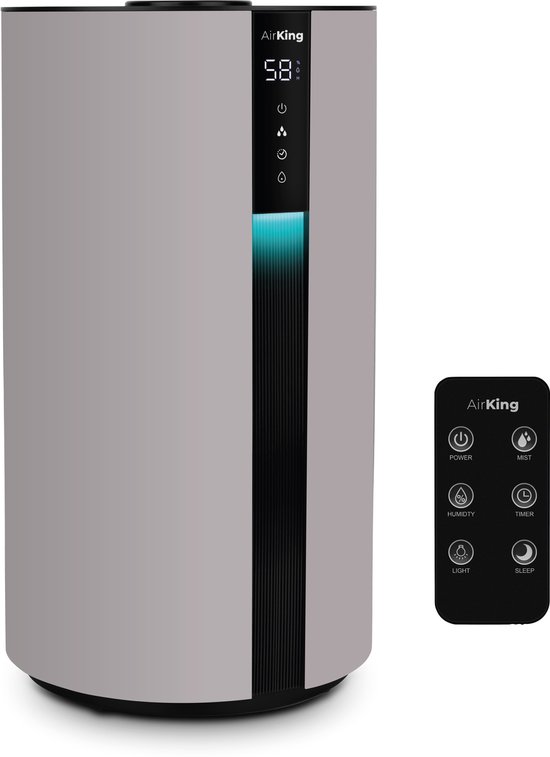 AirKing Luchtbevochtiger - Taupe - Topfill - 3.5 Liter - Hygrometer - Aroma
