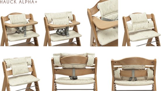 Meyco Baby Ginkgo stoelverkleiner meegroei - soft sand van Meyco — afbeelding 5