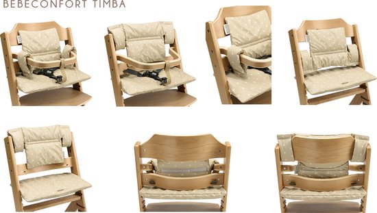 Meyco Baby Sweet Heart Stoelverkleiner Meegroei - Sand/Soft Sand van Meyco — afbeelding 5