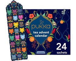 Pukka Tea Adventskalender 2025 - Giftset 24 Theezakjes - Advent Theedoos - Biologische Kruidenthee Assortiment - Thee Geschenkdoos