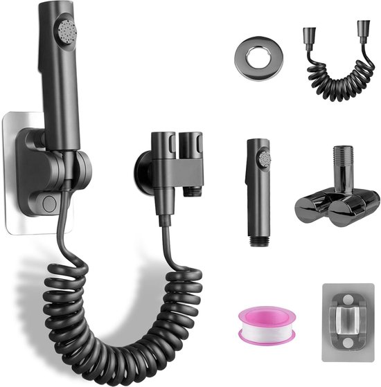 2 m flexibele veerslang, koperen dop douche-accessoire voor bidet en