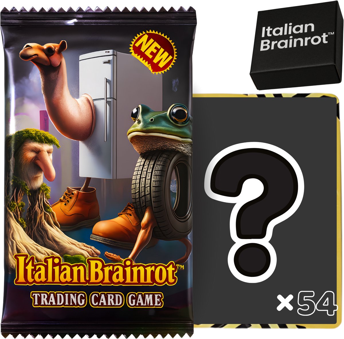 Italian Brainrot™ Trading Cards 6x Booster Pack - Brainrot Verzamelkaarten - Tung Tung Tung Sahur - Tralalero Tralala - Speelkaarten - Italian Brainrot - Playing Cards - Ruilkaarten - Spaar Kaarten - Meme Kaarten - TikTok Kaarten - Brainrot Booster