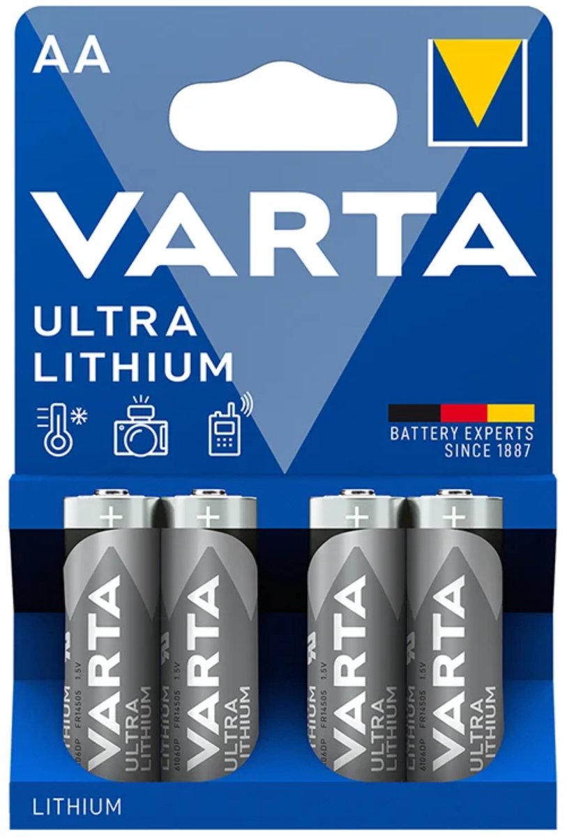 Varta AAA batterij (potlood) LITHIUM AAA Bli 4 Lithium 1100 mAh 1.5 V 4 stuk(s)