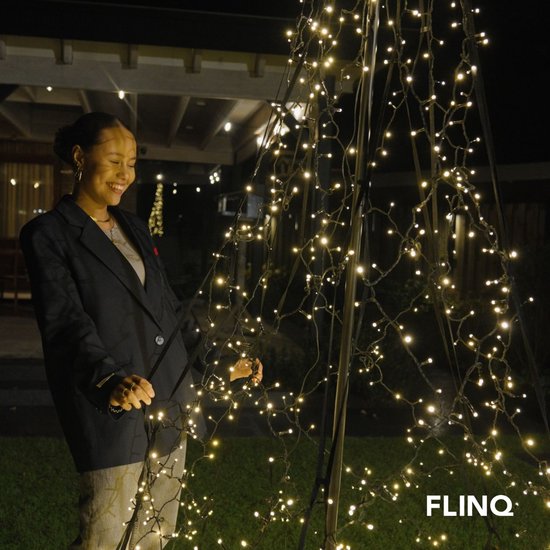 LILENO HOME Lichtsnoer voor de kerstboom, vlaggenmast, 800 cm, 400 leds, voor buiten en binnen, led-lichtketting met ring, boommantel, lichtketting als kerstdecoratie, kerstboomversiering
