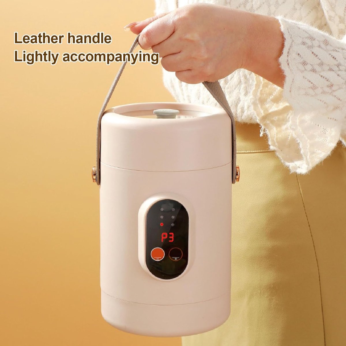Elektrische Reiswaterkoker, Elektrische Stoofpot Gezondheidspot Slowcooker, Warmwaterboiler, Thee-koffieketel Boiler met Stoommand, Lepel, Studentenkamer Essentieel (EU-stekker) – foto 3