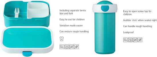 Mepal lunch set Campus – Boîte à lunch et gobelet pour enfants – Boîte à bento – Gobelet d'école – Paw Patrol Pups