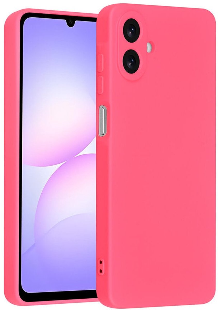 TUNIQ Back cover Galaxy A07 - Hot Pink - Schokabsorberend - Slank ontwerp - Met koordoogje