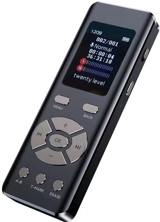 Professionele Digitale Voice Recorder – Draagbare Dictafoon met 560 Uu