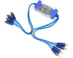 RCA Noise Filter, Ground Loop Isolator Automotive 4 Channel Gold Plated Ground Loop RCA Isolator Auto Noise Filter for Car