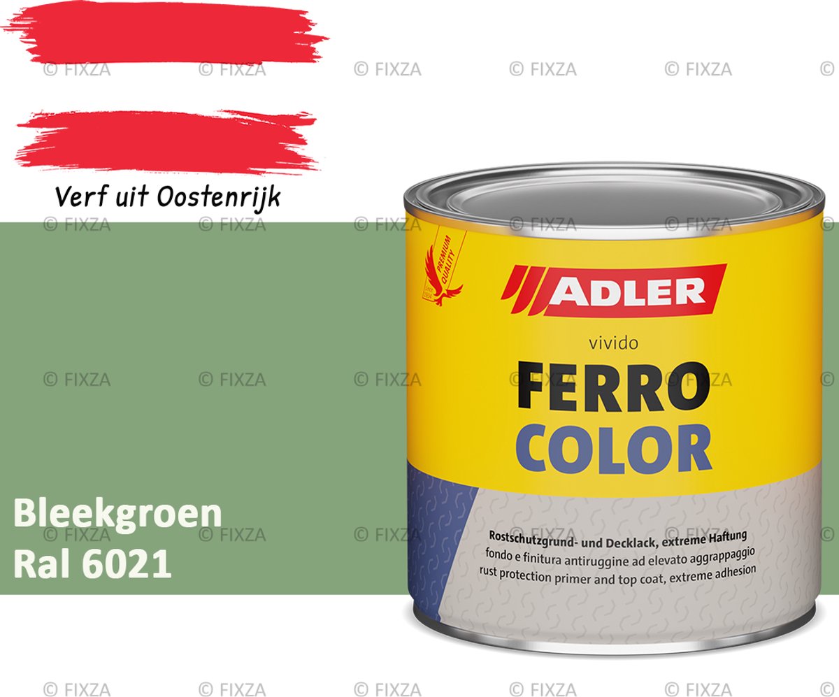 ADLER Ferrocolor 3in1 roestwerende verf – 2,5 Liter – Bleekgroen – Grondverf en aflak in één – Voor binnen & buiten – Voor ijzer, staal, zink & aluminium – Milieuvriendelijk – Zonder primer