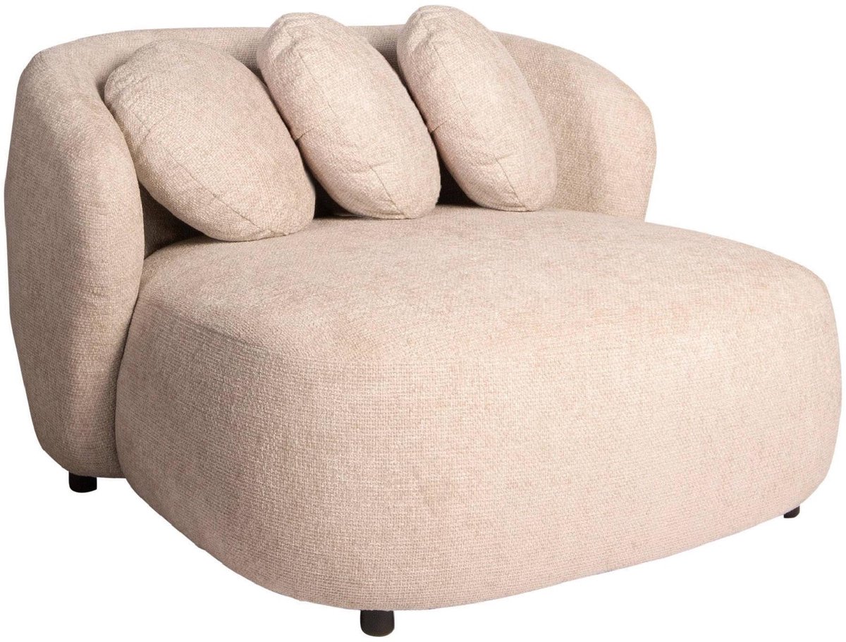 PTMD - Fauteuil Aphrodite - Beige - 122x116x71cm