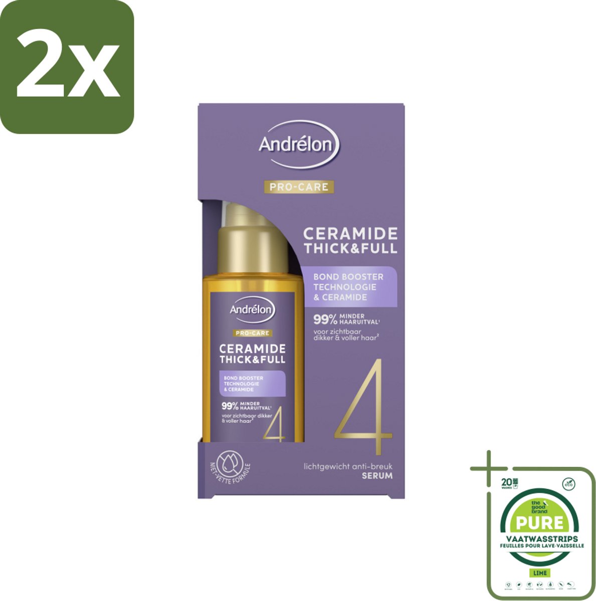 Andrélon – Serum – Pro Care – 50 ml - Voordeelverpakking - 2 stuks - Fijn haar verzorging - Dun haar verzorging