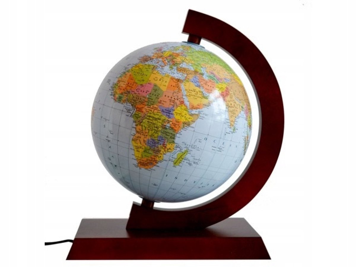 Verlichte Wereldbol 25 cm - Politiek & Fysisch - Educatief Cadeau