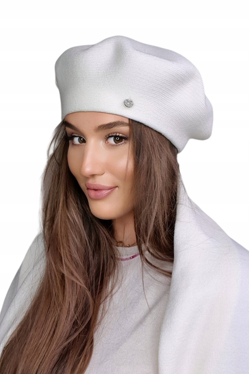 Kamea Afrah Dames Beret - Ecru, Sfeervol & Elegant