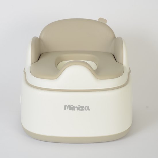 Pot Miniza pour tout-petits beige - Réducteur de toilettes avec marchepied - Réducteur de siège de toilette - Pot