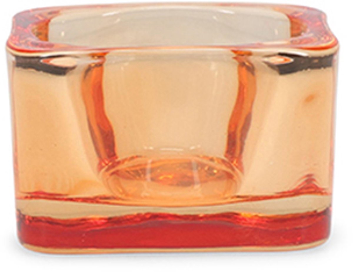 ONA Theelichthouder 5x5cm tangerine Mood - set/2
