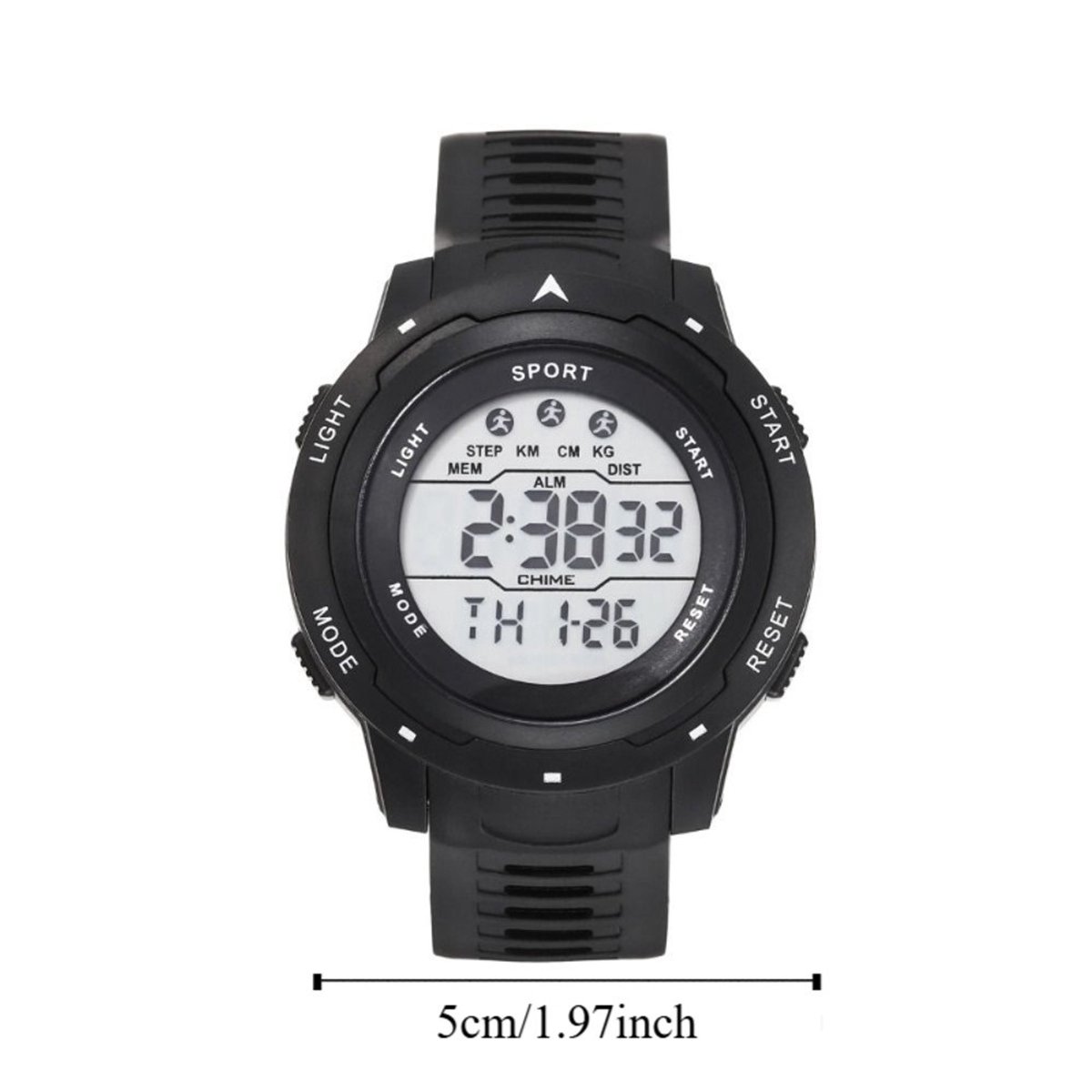 Digitaal Heren Horloge | Shock Resistant | Waterdicht Sporthorloge | LED Display | Stopwatch | Timer | Alarm | Stappenteller | Outdoor Horloge | Militair Horloge | Glow in Dark | Rubber Strap | Multifunctioneel Horloge | Mannen Geschenk