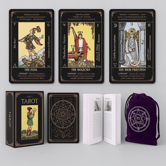 NEWI - Tarot Kaarten met boek | Tarot Deck | Oracle Cards | Orakelkaarten | Rider Waite | Affirmatiekaarten | Archetype | Intentiekaarten | Spiegelkaarten | Inzichtkaarten | Spirituele Intuïtiekaarten | Spiritueel Cadeau
