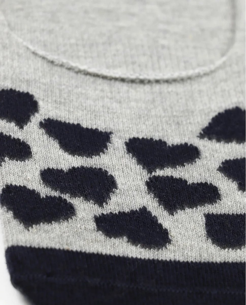 Unisex Invisible Sokken French Love Grijs