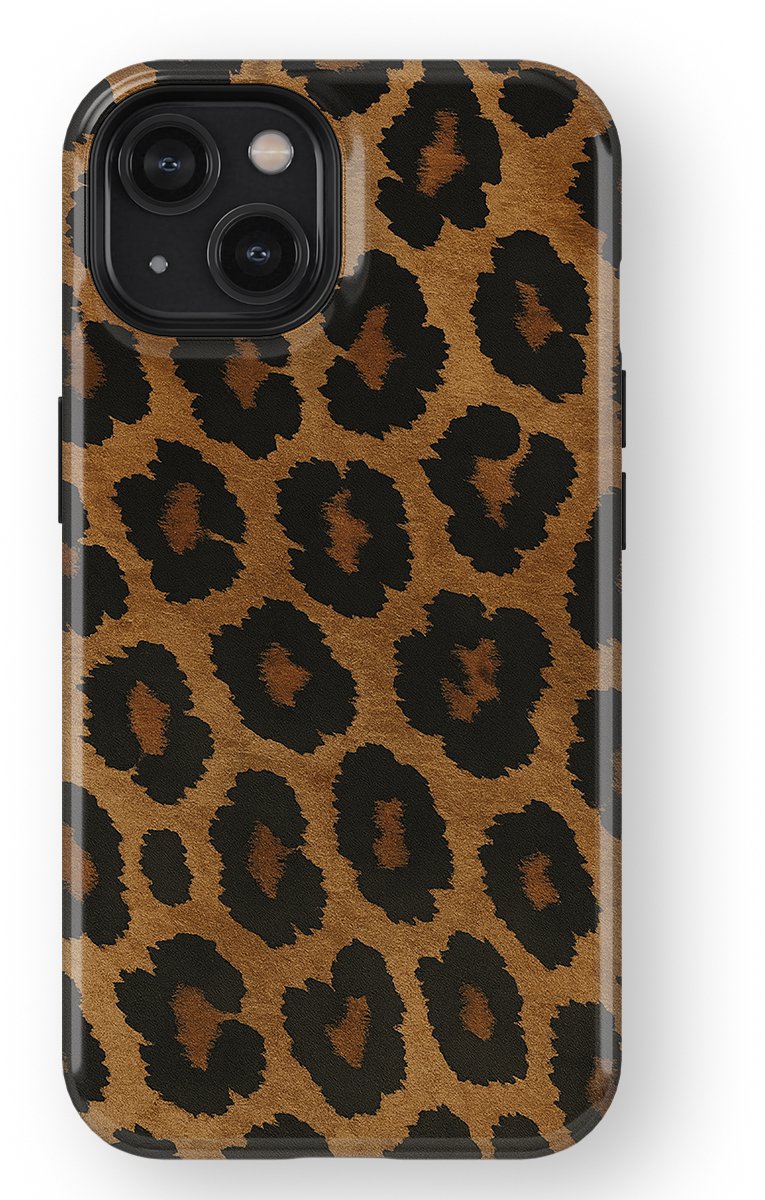 DripCase Luipaard Hoesje geschikt voor iPhone 14 | Backcover met Mag | Hoesje met Dierenprint geschikt voor iPhone 14 Leopard Dark