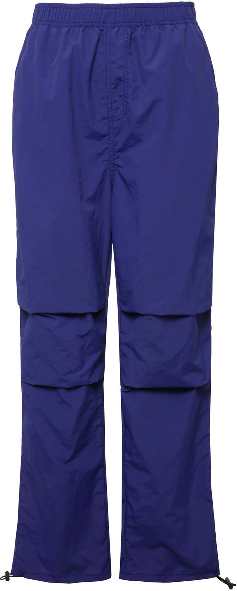 Studio Untold - Dames - Pilotenbroek wide legs elastische tailleband knieplooien - Blauw - Maat XL