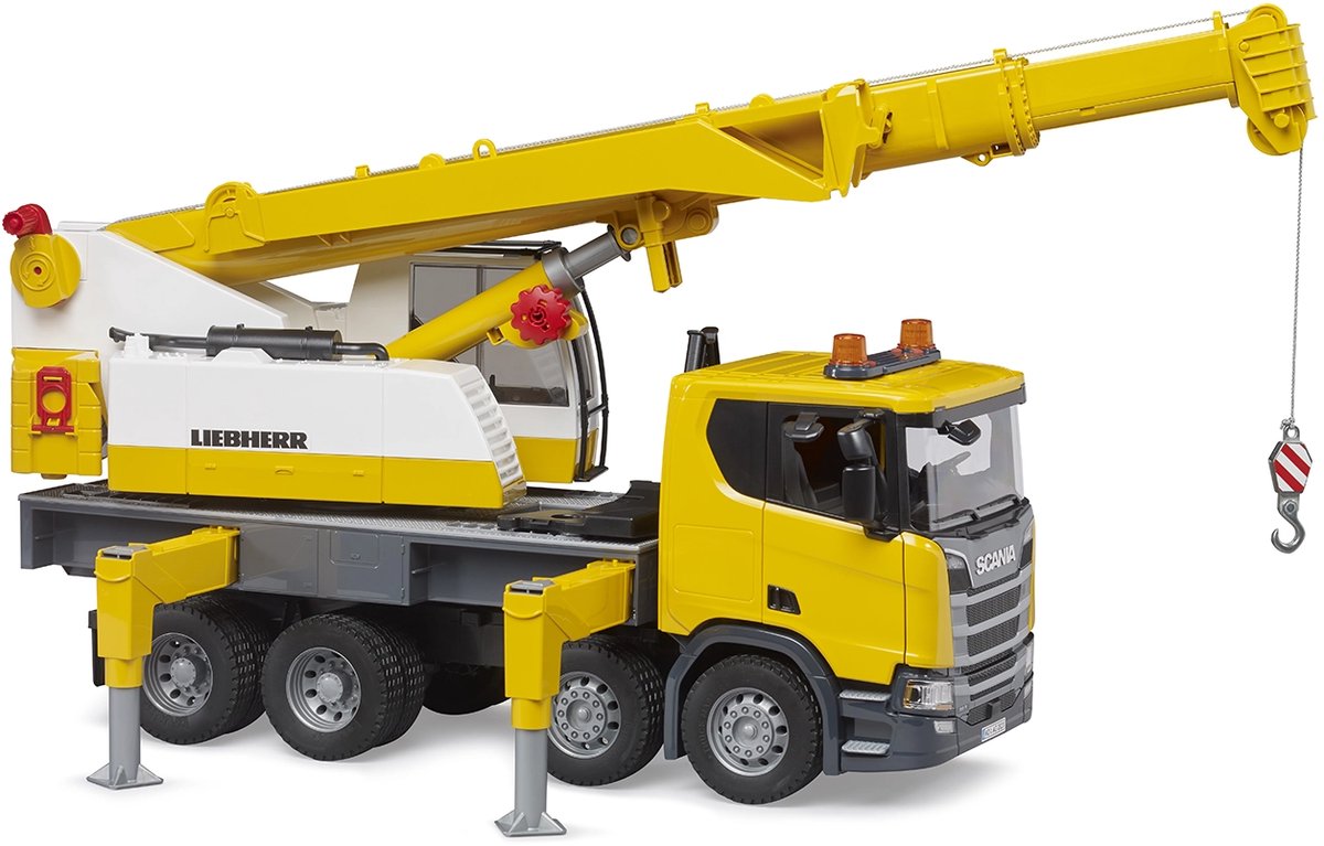 Bruder 3571 Vrachtwagen Scania 560R Liebherr kraan met truck — afbeelding 10