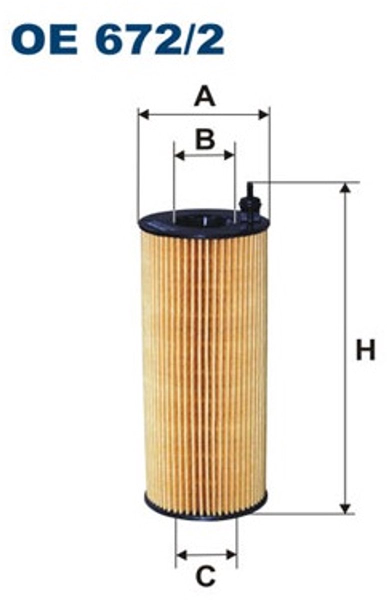 Filtron OE672/2 - Oliefilter - Filterinzet - Geschikt voor BMW 2.0D - Ø 64 mm - Hoogte 173 mm
