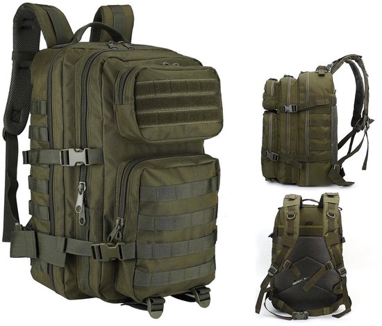 SMH LINE® Tactical Backpack - Militaire Rugzak - Sport Tas – 45 Liter - Waterdicht - Groen