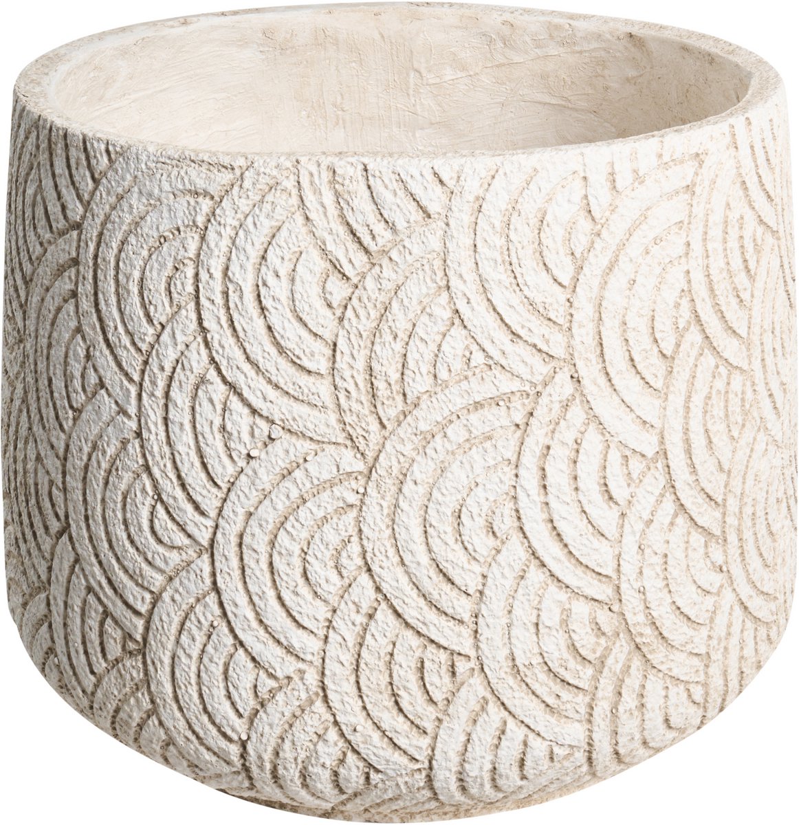 BELIANI ERIROS - Bloempot - Lichtbeige - 31 x 31 x 29 cm - Klei-vezelmengsel