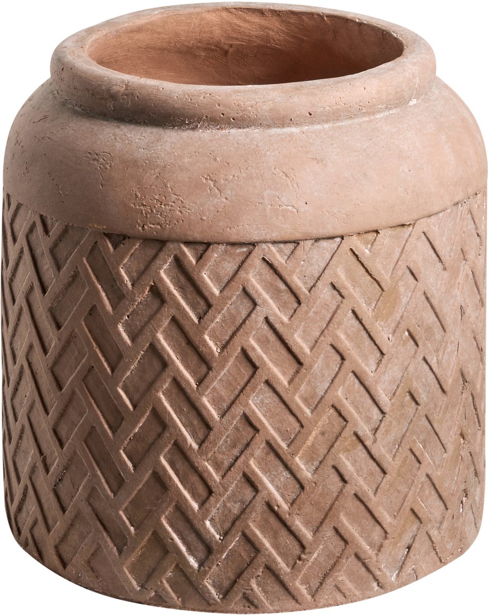 BELIANI GERAKAS - Bloempot - Beige - 35 x 35 x 36 cm - Klei-vezelmengsel
