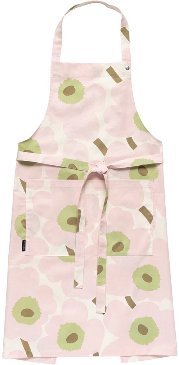 Marimekko Pieni Unikko keukenschort roze