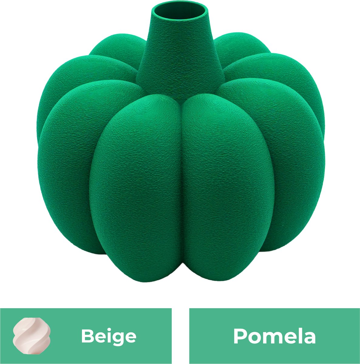 Lovora Pomela organische vaas – Decoratieve vaas - Beige - 3d geprinte vaas – geschikt voor droogbloemen