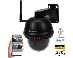 SecuFirst CAM214Z met 64GB opslag Dome Camera zwart – IP Camera draai- en kantelbaar voor buiten – FHD 1080P