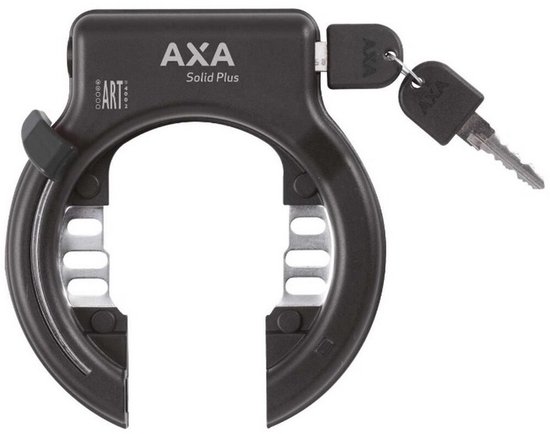 Set bestaande AXA Solid Plus - ART 2 sterren keurmerk - Frameslot - Met Newton plug-in kabel 150 cm - Zwart van AXA — afbeelding 5