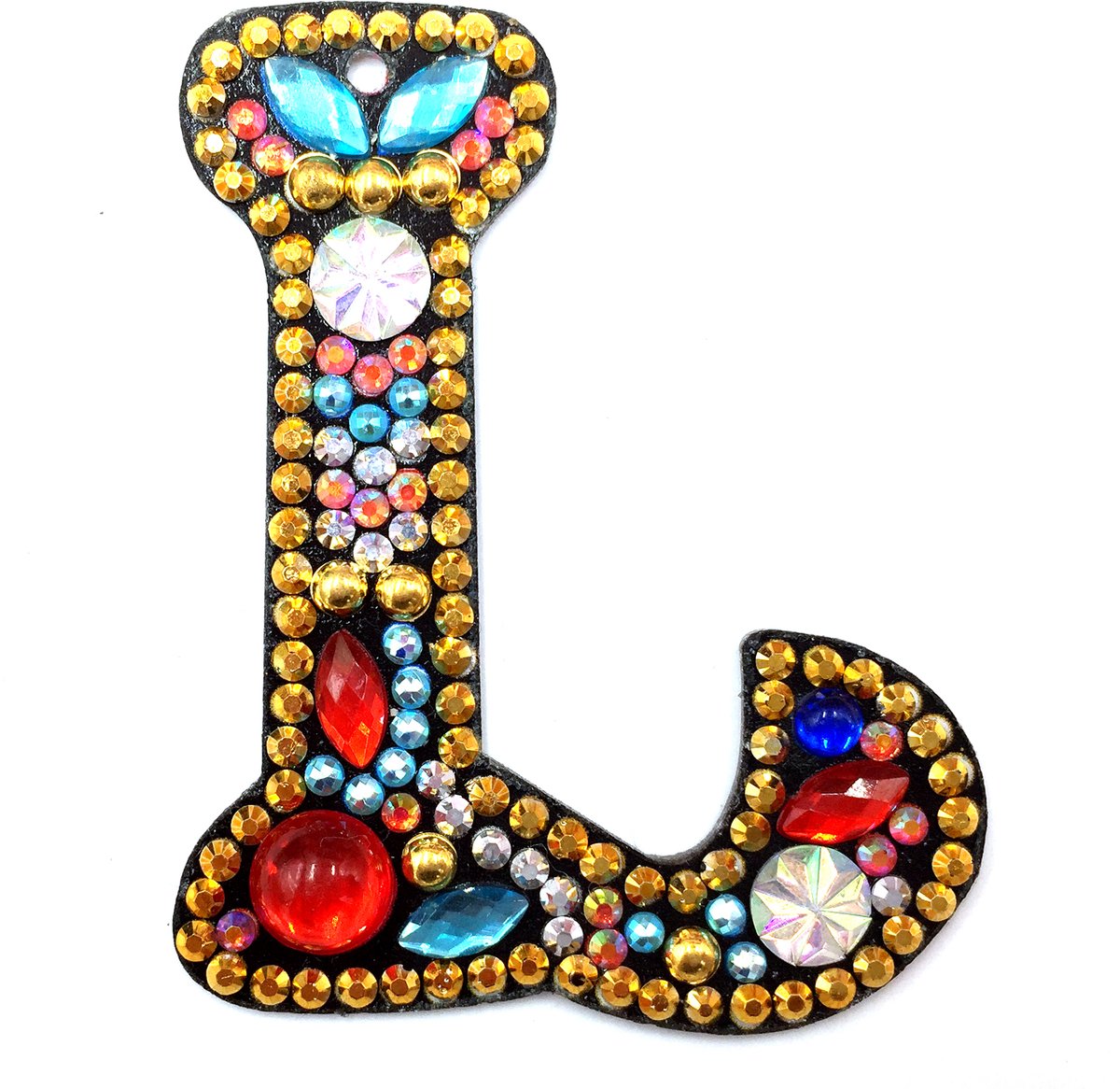 Sleutelhanger letter L - Diamond painting - compleet pakket - Diamond painting by Wietske