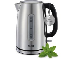 Tomado TWK1709S - RVS Waterkoker - 1,7 liter inhoud - 2200W - Kalkfilter - Waterniveau indicator