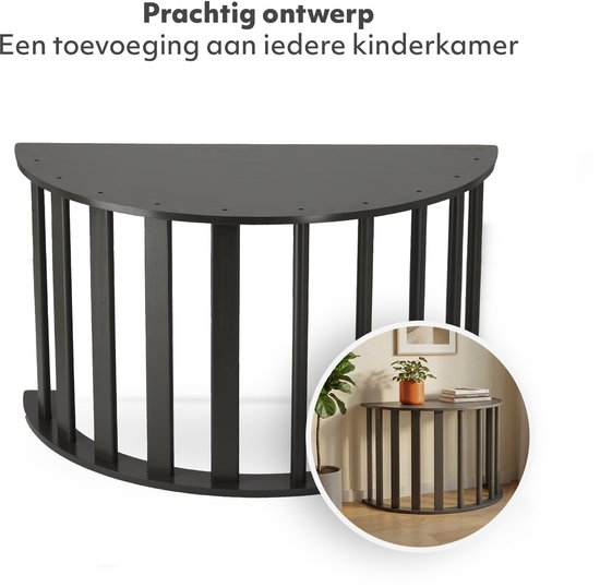Deryan Houten Klimboog Inclusief Kussen - Klimbrug - Montessori Klimrek - Tekentafel - Kinderspeelgoed - Zwart van Merkloos — afbeelding 3