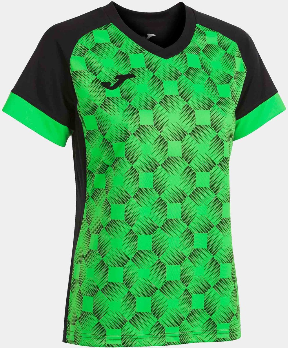 Joma Supernova Iii T-shirt Met Korte Mouwen Groen,Zwart XL Vrouw