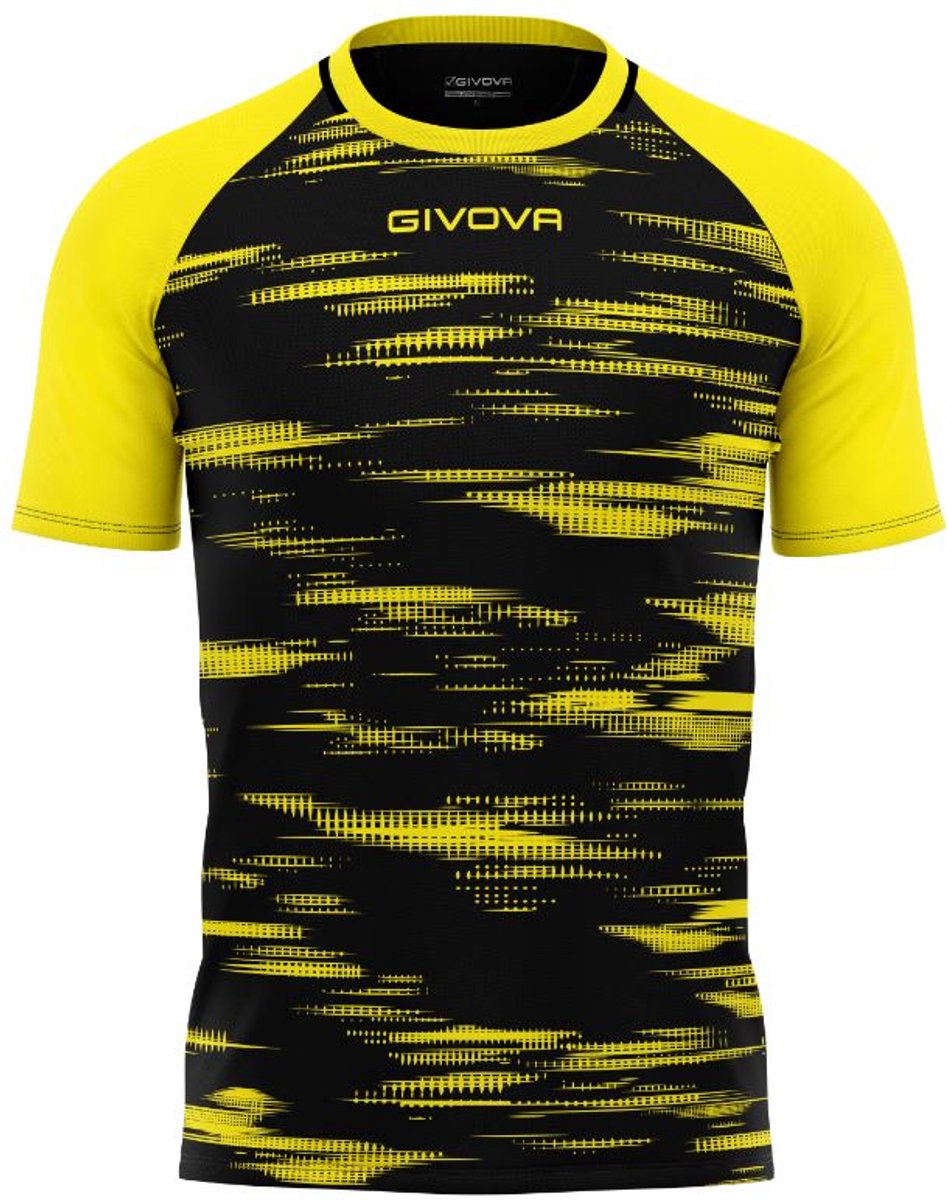 Sportshirt Givova Pixel Zwart-geel Geel - XL