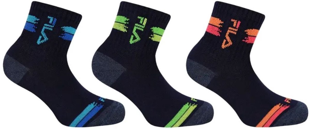 Fila Sokken 3-pack Jr Boy Quarter Zwart