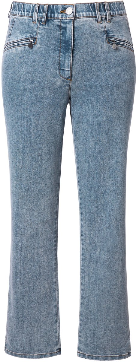 Ulla Popken - Dames - Jeans Mony taps toelopende pijp comfortabele tailleband - Denim blauw - Maat 42