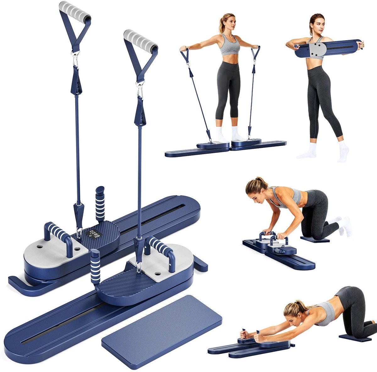 ACEP Multifunctioneel ABS/Trainer - Ab trainer - Pilates board -Pilates set - Weerstandsbanden - Buiktrainer - Fitness gewichten- Fitness elastiek - Buikspieren